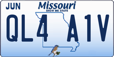 MO license plate QL4A1V