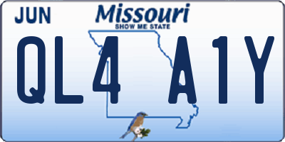 MO license plate QL4A1Y