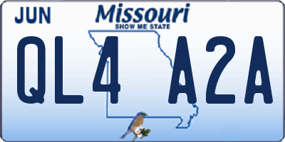 MO license plate QL4A2A