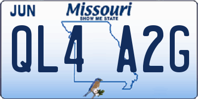 MO license plate QL4A2G