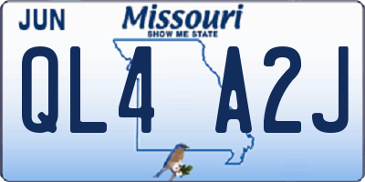 MO license plate QL4A2J