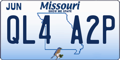 MO license plate QL4A2P