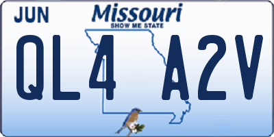 MO license plate QL4A2V