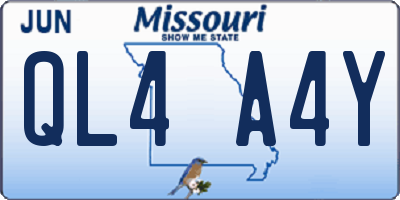 MO license plate QL4A4Y