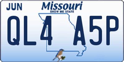 MO license plate QL4A5P
