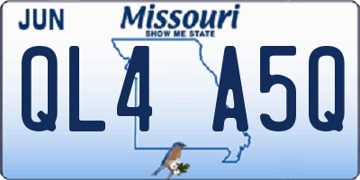 MO license plate QL4A5Q