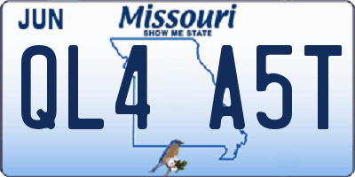 MO license plate QL4A5T