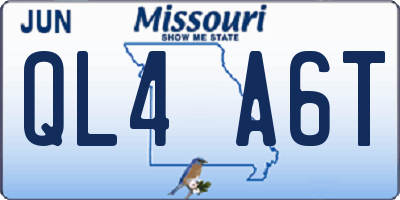 MO license plate QL4A6T