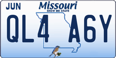 MO license plate QL4A6Y