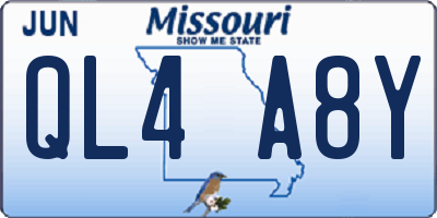 MO license plate QL4A8Y
