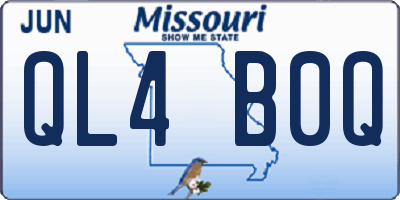 MO license plate QL4B0Q