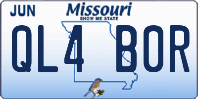 MO license plate QL4B0R