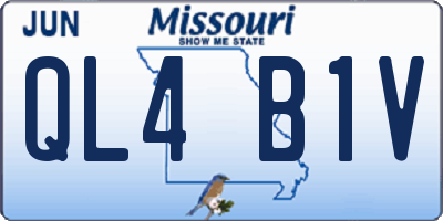 MO license plate QL4B1V