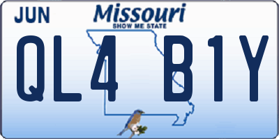 MO license plate QL4B1Y