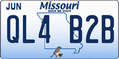 MO license plate QL4B2B