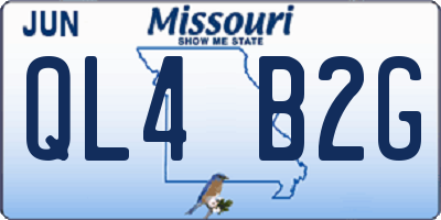 MO license plate QL4B2G