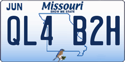 MO license plate QL4B2H