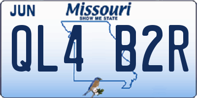 MO license plate QL4B2R