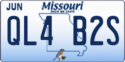 MO license plate QL4B2S