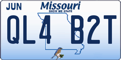 MO license plate QL4B2T