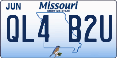 MO license plate QL4B2U