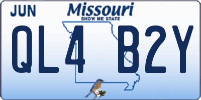 MO license plate QL4B2Y