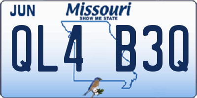MO license plate QL4B3Q