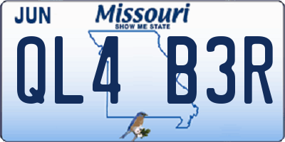 MO license plate QL4B3R