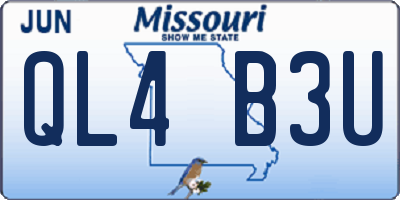 MO license plate QL4B3U