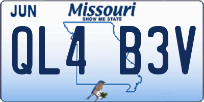 MO license plate QL4B3V