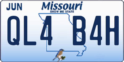 MO license plate QL4B4H