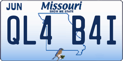 MO license plate QL4B4I