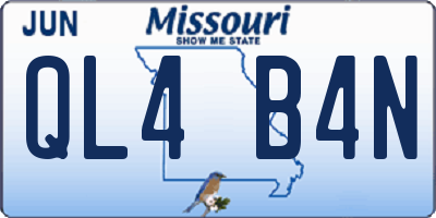 MO license plate QL4B4N