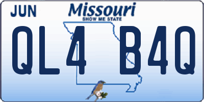 MO license plate QL4B4Q