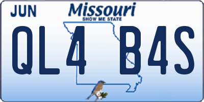 MO license plate QL4B4S
