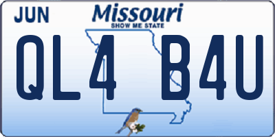 MO license plate QL4B4U
