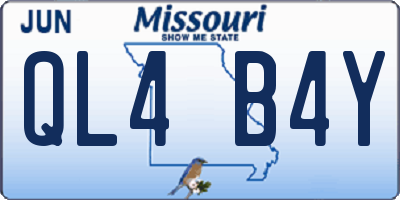 MO license plate QL4B4Y