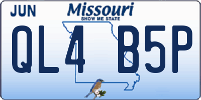 MO license plate QL4B5P