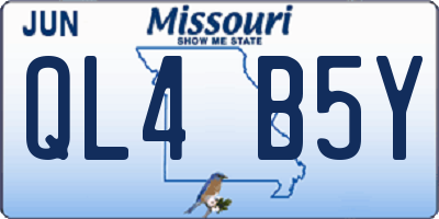 MO license plate QL4B5Y