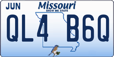 MO license plate QL4B6Q