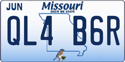 MO license plate QL4B6R