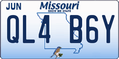 MO license plate QL4B6Y