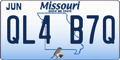 MO license plate QL4B7Q