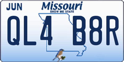 MO license plate QL4B8R