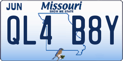 MO license plate QL4B8Y