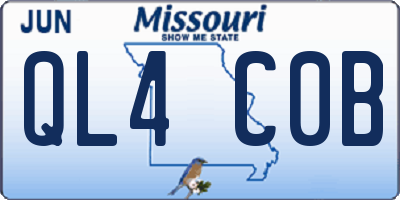 MO license plate QL4C0B