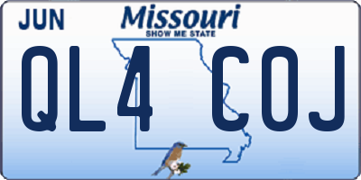 MO license plate QL4C0J