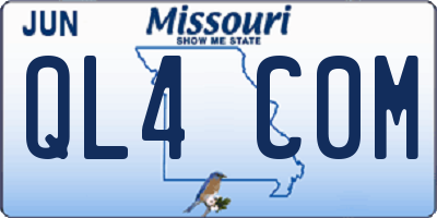 MO license plate QL4C0M