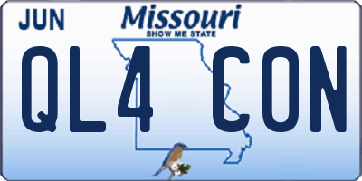 MO license plate QL4C0N