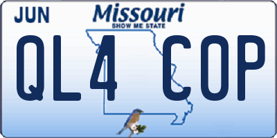 MO license plate QL4C0P
